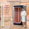 SereneLife Portable Infrared Sauna Box with Heated Foot Pad & Remote Control