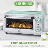 GreenLife PFAS-Free Healthy Ceramic Nonstick Countertop Air Fryer Toaster Oven