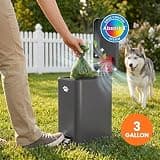 iTouchless 3-Gallon Stainless Steel Pet Waste Bin with AbsorbX Odor Filter