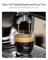 EUHOMY 20-Bar Espresso Machine with Integrated Burr Grinder and Steam Wand
