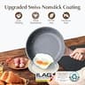 SENSARTE 9.5-Inch Swiss Granite Nonstick Frying Pan with Woodgrain Handle