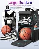 LOINTET Basketball Bag Backpack with 11 Compartments and Foam Padding