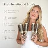 AIMIKE Nano Thermal Ceramic Round Hair Brush with Boar Bristles, 2.1-Inch