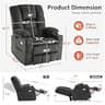 MCombo Model 7634 Large Triple Motor Fabric Lift Recliner with Power Headrest