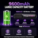 CAJECT Go Brush Pro High-Heat Cordless Hair Straightener Brush for Coarse Hair