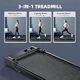 Ulfario 3-in-1 Folding Walking Pad with Remote Pause and 5-Layer Running Belt