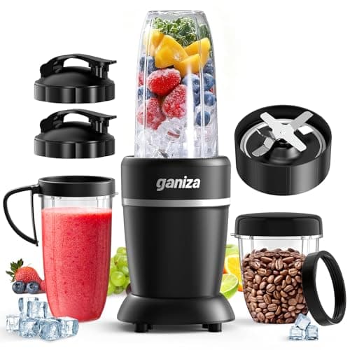 Ganiza Smoothie Blender Max 1300W Personal Blender with Dual 37-Ounce Travel Cups