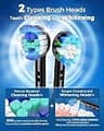 TEETHEORY Deep Clean Rotating Electric Toothbrush Set with 8 Replacement Brush Heads
