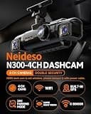 Neideso N300 4-Channel 360-Degree Dash Cam Offering Front, Rear, and Inside Views