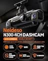 Neideso N300 4-Channel 360-Degree Dash Cam Offering Front, Rear, and Inside Views