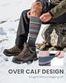 OutdoorMaster Merino Wool Thermal Over-the-Calf Ski & Snowboard Socks, Multi-Pack