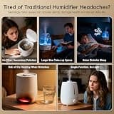 NowFlair Portable Small Humidifier with Integrated Water Filter Element
