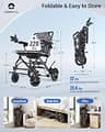 VERPAL 32lbs Ultra-Lightweight Electric Wheelchair, FAA-Compliant 6Ah Battery