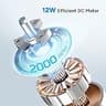 DR.PREPARE 16-Inch Compact Bladeless Tower Fan with DC Motor and 8-Hour Timer
