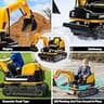 JOYLDIAS 12V 360-Degree Rotating Excavator and Bulldozer Ride-On Combo