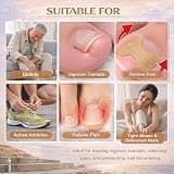 Ingrown Toenail Correction Kit with Elastic Toe Sleeves and Steel Tools