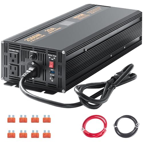 VEVOR 2500W Continuous Sump Pump Battery Backup Inverter with LCD Screen