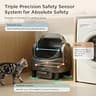 Gimars Open-Top Cylinder Self-Cleaning Cat Litter Box with App and 8L Waste Bin