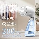 HiLIFE Upgraded 1100W Spill-Free Handheld Garment Steamer with 300ml Tank