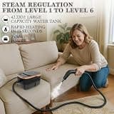 Happudeok 2500W High-Pressure Steam Cleaner with Transparent 1.25L Tank