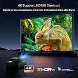 Alvar V800P Smart 1080p Projector, 2500 ANSI Lumens, Netflix built-in, 50W Audio