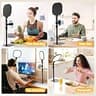 Premium Full-Screen Desk Ring Light with Metal Base and Flexible Phone Holder