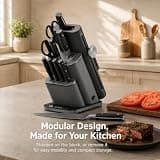 Ninja NeverDull 10-Piece Premium German Steel Knife Block Set with Black Finish