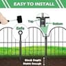 Blingluck 22-Inch No-Dig Metal Garden Fence Landscape Border for Taller Boundaries
