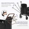ELEMARA Heavy-Duty 4-Seater Wagon Stroller with Anti-Shock All-Terrain Wheels