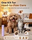 Veeconn 4-in-1 Waterproof Dog Clipper Kit with 7,500 RPM Motor & 4 Guide Combs