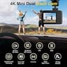 WANLIPO A13 4K Front and 2.5K Rear Dual Dash Cam with 5GHz Wi-Fi and 64GB Card