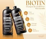 Biotin & Keratin Thickening Shampoo and Conditioner Set with DHT Blockers (16 fl oz)