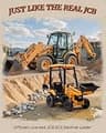 First Ride On JCB 12V Ride-On 3-in-1 Excavator Toy with Remote Control