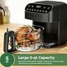 Generic Uncoated High Borosilicate Glass Air Fryer with 8 Preset Cook Modes