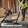ECOMAX Ultra-Quiet 8-Gallon Stainless Steel Wet/Dry Shop Vac, 4 Peak HP