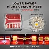 TXGSDXS 2026 110-Degree Rotatable Wireless Trailer Light System for Towing