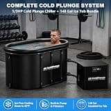 AS ColdPlunge Ice Bath Chiller 1/3 HP and 148-Gallon Insulated Tub Bundle Kit