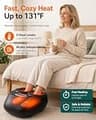 Snailax Shiatsu Foot Massager with Deep Kneading, Air Compression, and Heat Therapy