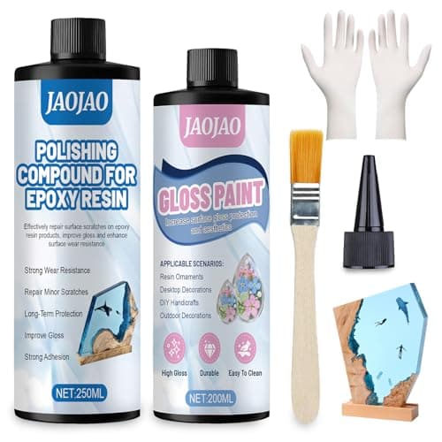 JAOJAO Epoxy Gloss Polishing Kit for Easy Mirror-Like Finishing Touches