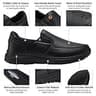HISEA Men's Non Slip Water & Oil Resistant Leather Slip-On Chef Shoes