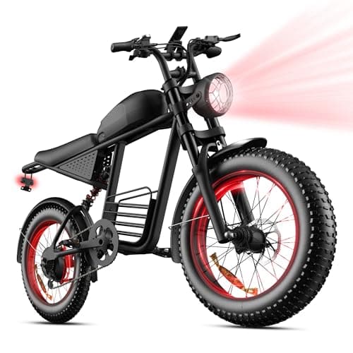 VEXXOR 20-Inch All-Terrain Fat Tire Electric Bike, 1000W Peak, 48V 15Ah