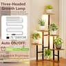Yzosvki 6-Tier L-Shaped Corner Plant Display Organizer with LED Grow Lights