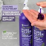 KESMEDIK Tea Tree Purple Shampoo and Conditioner Set with Rosemary and Aloe Vera