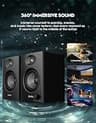 OHAYO 60W Active Bookshelf Computer Speakers with Bluetooth 5.3 and AUX