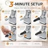 CHEFFANO 2800W Peak Electric Meat Grinder & Tomato Sauce Maker Attachment