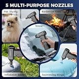 FORETOO Cordless Electric Air Duster with Stepless Speed Adjustment, 130K RPM