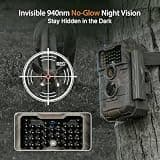 GardePro E6 WiFi Trail Camera with 940nm No-Glow Night Vision and App