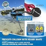 WAVESRX Ultra-Lightweight Aluminum Spike Beach Anchor Kit with Shock Bungee