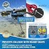 WAVESRX Ultra-Lightweight Aluminum Spike Beach Anchor Kit with Shock Bungee