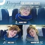 BCOZZY Patented Double Support Wrap-Around Travel Neck Pillow for Airplane